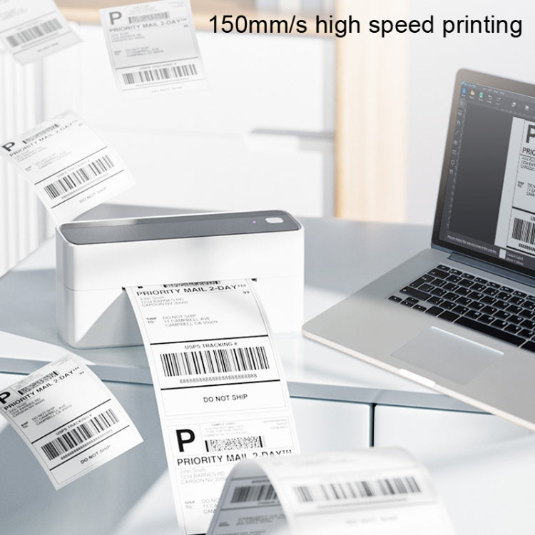 Phomemo PM241-BT Bluetooth Address Label Printer Thermal Shipping Package Label Maker, Size: EU(Black White)