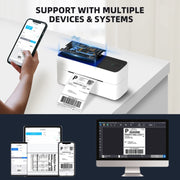 Phomemo PM241-BT Bluetooth Address Label Printer Thermal Shipping Package Label Maker, Size: EU(Black White)