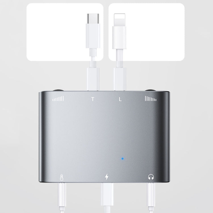 2 In 1 8 Pin+Type-C/USB-C Stereo Dual Channel Sound Card Live Converter(Upgraded Version)