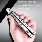 Folding Stone Clearing Hook Safety Hammer Portable Car Tire Cleaning Tool Set(Silver)