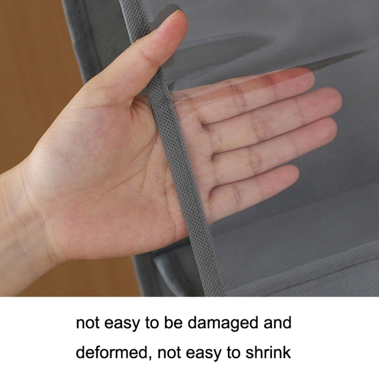 2pcs Double Sided Transparent Storage Bag Bedroom Wardrobe Storage Dustproof Hanging Bag Black 8 Grid
