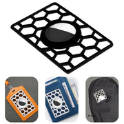 For Airtag Location Tracker Card Shape Honeycomb Protective Cover(Black)