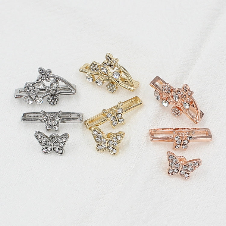 3pcs/Set Smart Watch Silicone Watch Band Decorative Ring Butterfly Buckle Watch Band Decorations(3)
