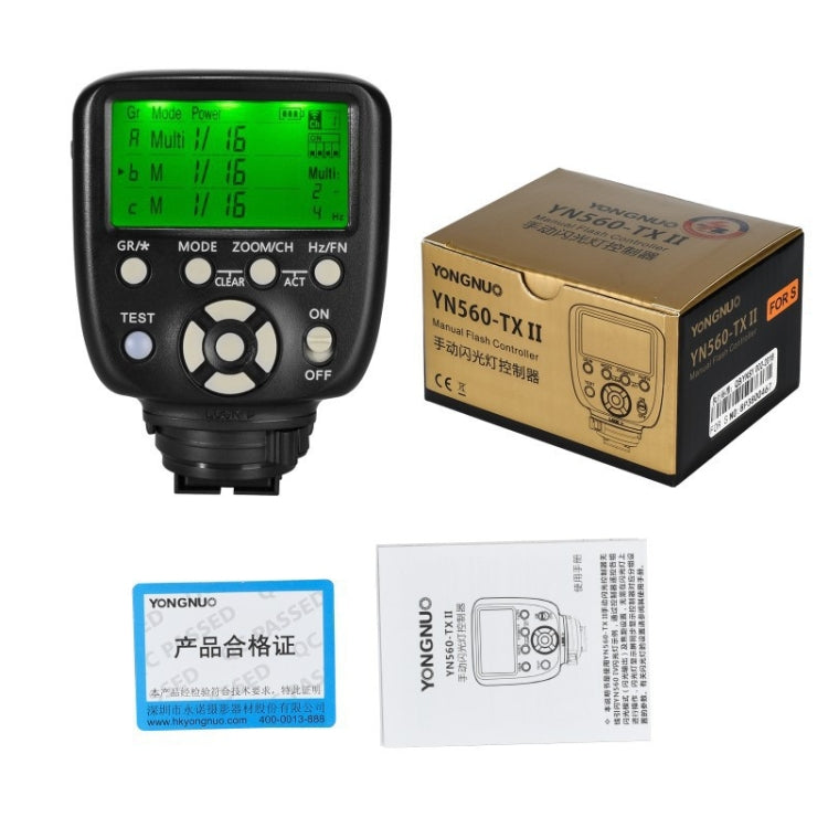 For Nikon Version YONGNUO YN560-TX II Studio Light Trigger Wireless Shutter Flash Trigger