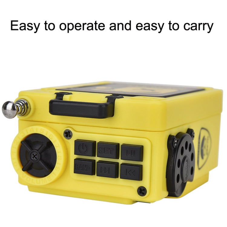 HanRongda HRD-701 Portable Full Band Radio Subwoofer Bluetooth TF Card Digital Display Radio(Yellow)