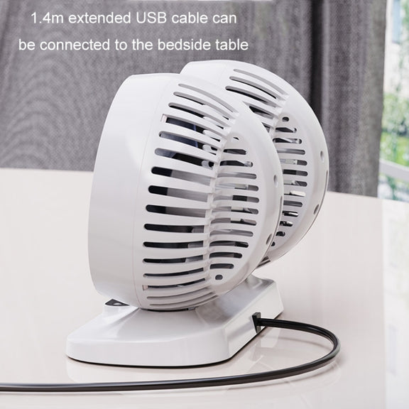 12v/24v Car Fan USB Interface Powerful Double Head Electric Fan(Olive Black)