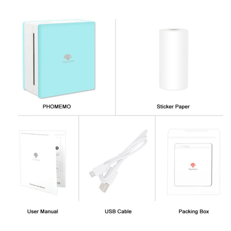 Phomemo M02-PK Pocket Small Bluetooth Portable Photo Thermal Label Wrong Question Printer