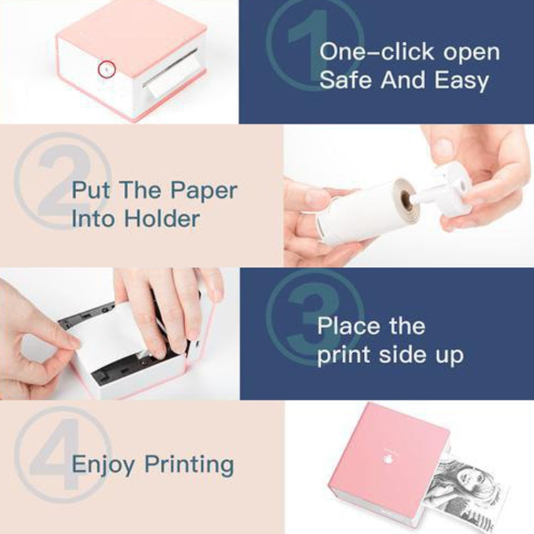 Phomemo M02-PK Pocket Small Bluetooth Portable Photo Thermal Label Wrong Question Printer