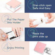 Phomemo M02-PK Pocket Small Bluetooth Portable Photo Thermal Label Wrong Question Printer