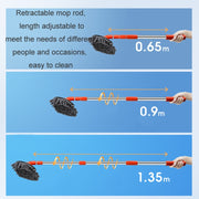 Car Wash Mop Soft Brush Long Handle Telescopic Rotary Car Cleaning Tool(Orange)