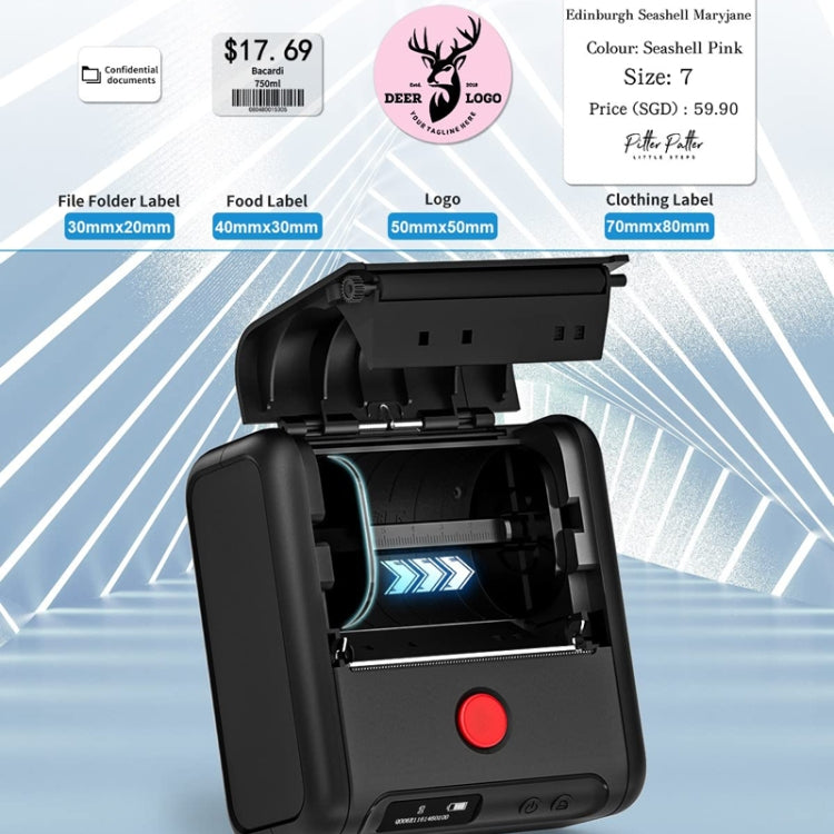 Phomemo M200 QR Code Tag Handheld Portable Bluetooth Thermal Label Printer(Pink)