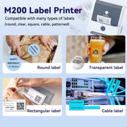 Phomemo M200 QR Code Tag Handheld Portable Bluetooth Thermal Label Printer(Pink)