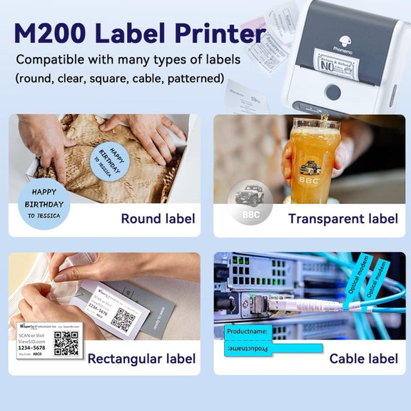 Phomemo M200 QR Code Tag Handheld Portable Bluetooth Thermal Label Printer(Pink)