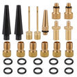 25 in 1 SV/AV/DV Bicycle Valve Adapter Set Bike Ball Pump Accessories - Tire Valve Caps by PMc TechLife | Online Shopping South Africa | PMc TechLife | Buy Now Pay Later Mobicred