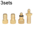 3sets 4 in 1 Gold SV/AV/DV Bicycle Valve Adapter Set Bike Ball Pump Accessories - Tire Valve Caps by PMc TechLife | Online Shopping South Africa | PMc TechLife | Buy Now Pay Later Mobicred