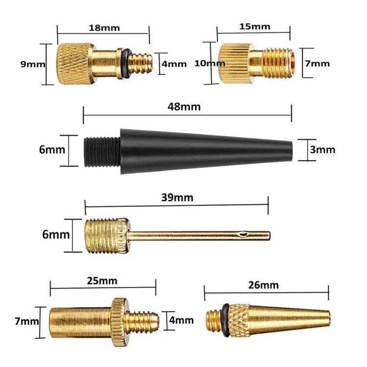 16 in 1 Type 2 SV/AV/DV Bicycle Valve Adapter Set Bike Ball Pump Accessories