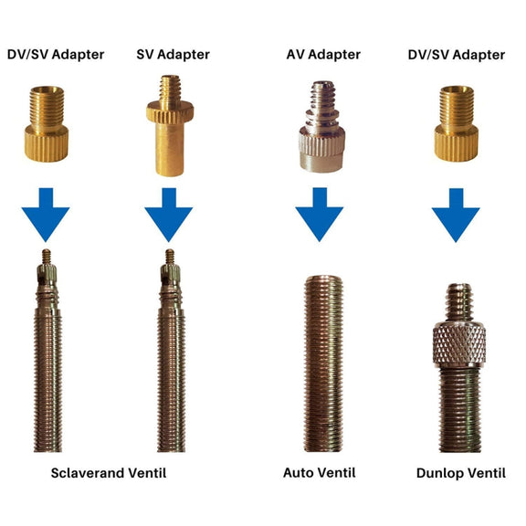 16 in 1 Type 2 SV/AV/DV Bicycle Valve Adapter Set Bike Ball Pump Accessories