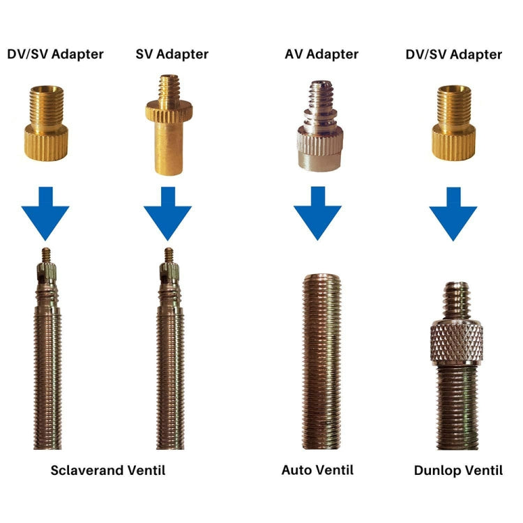 24 in 1 SV/AV/DV Bicycle Valve Adapter Set Bike Ball Pump Accessories