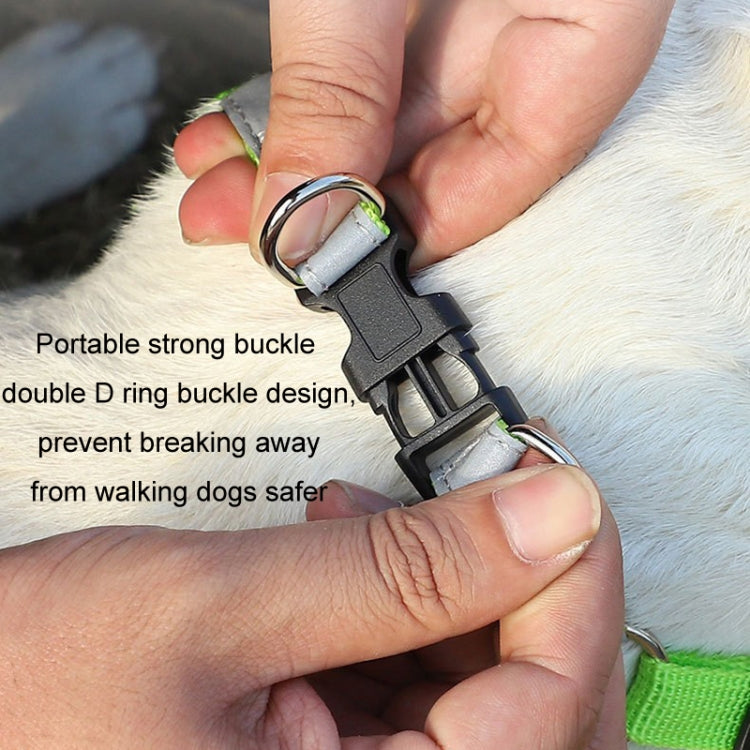 Pet Dog Harness Reflective Anti-break-off Vest-style Leash, Color: Mesh Orange(M)