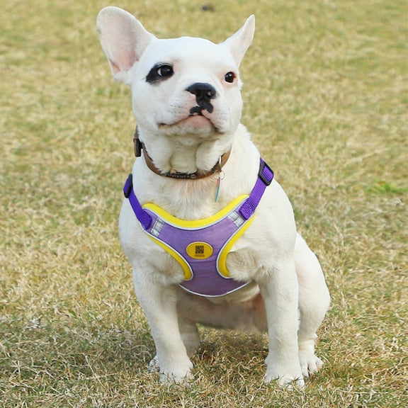 Pet Dog Harness Reflective Anti-break-off Vest-style Leash, Color: Mesh Orange(M)