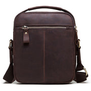 HUMERPAUL Men Shoulder Bag Retro Leather Crossbody Bag(Brown)