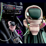 2pcs Car Gear Shift Brake Handle Hoodie Decorative Cover(Black)