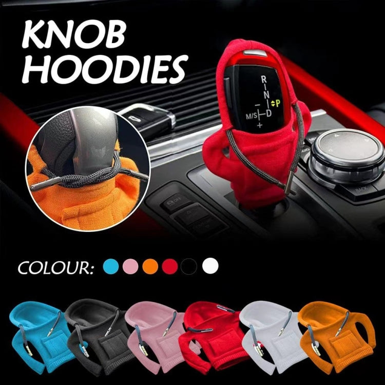 2pcs Car Gear Shift Brake Handle Hoodie Decorative Cover(Black)