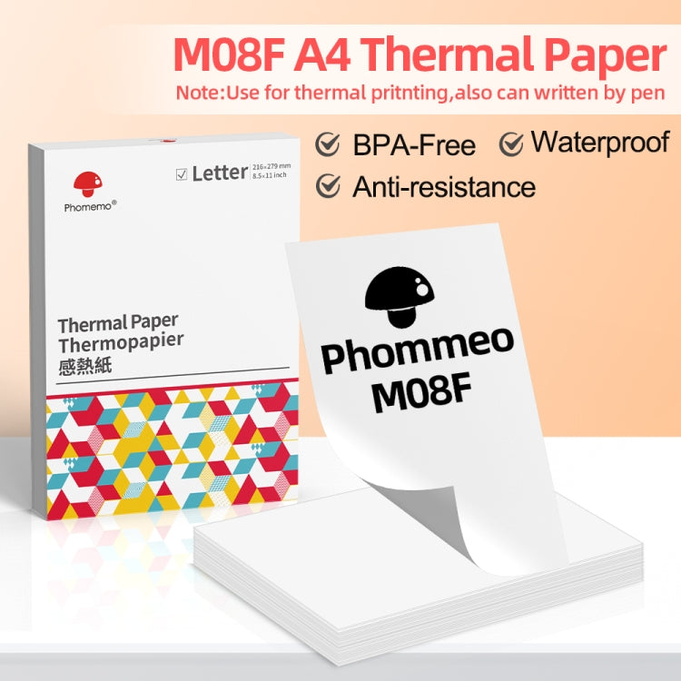 For Phomemo M08F 200sheets Thermal Printing Paper Compatible for MR.IN Brother Pocket Jet / MT800, Style: Folding A4