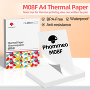 For Phomemo M08F 200sheets Thermal Printing Paper Compatible for MR.IN Brother Pocket Jet / MT800, Style: Folding A4