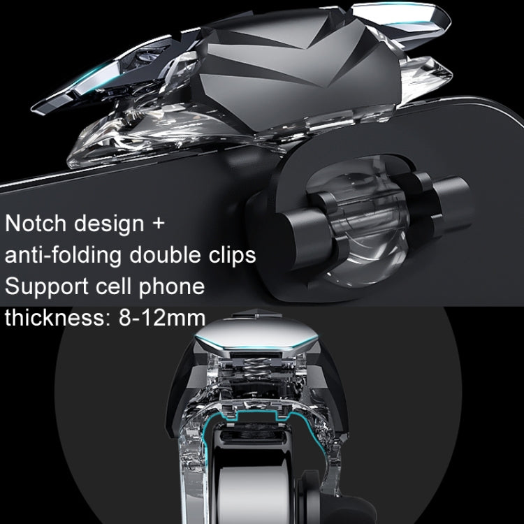 1pair Alloy Transparent Mechanical Buttons Mobile Phone Auxiliary Game Handle Gamepad Peripheral