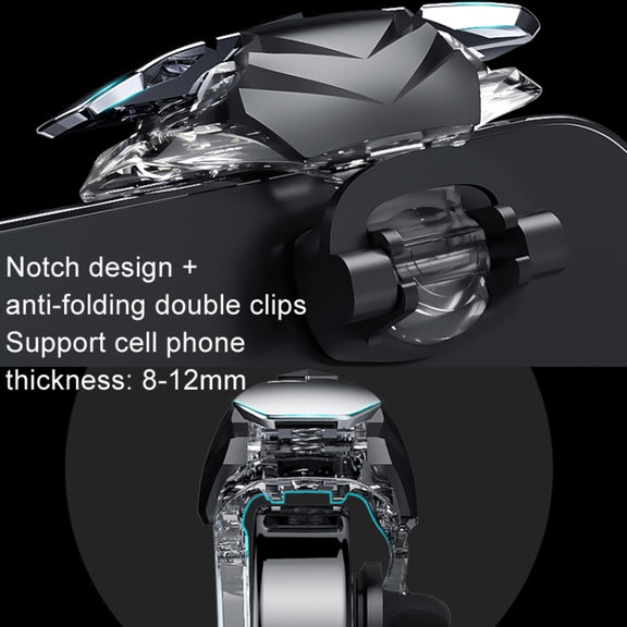 1pair Alloy Transparent Mechanical Buttons Mobile Phone Auxiliary Game Handle Gamepad Peripheral