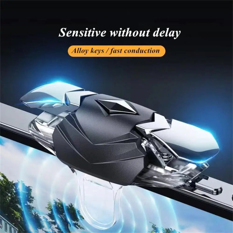 1pair Alloy Transparent Mechanical Buttons Mobile Phone Auxiliary Game Handle Gamepad Peripheral