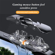 1pair Alloy Transparent Mechanical Buttons Mobile Phone Auxiliary Game Handle Gamepad Peripheral