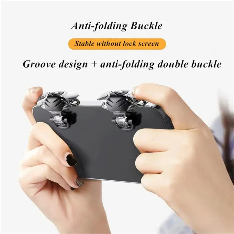 1pair Alloy Transparent Mechanical Buttons Mobile Phone Auxiliary Game Handle Gamepad Peripheral