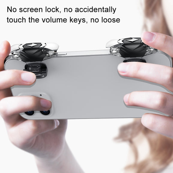 1pair Alloy Transparent Mechanical Buttons Mobile Phone Auxiliary Game Handle Gamepad Peripheral