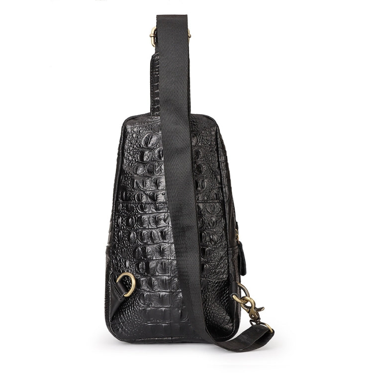 HUMERPAUL Men Shoulder Bag Leather Crossbody Bag(Black)