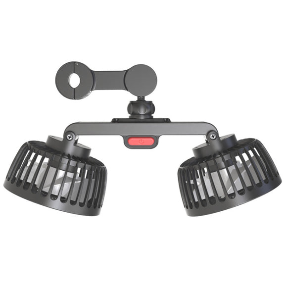12V/24V Car Rear Seat Back USB Interface Powerful Double-headed Fan(F4207)