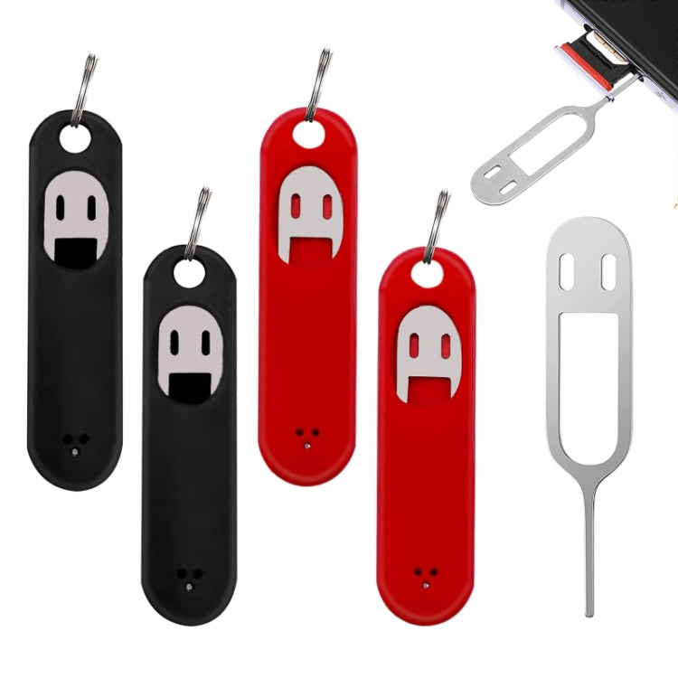 Eject Sim Card Tray Open Pins Needle Keychain Tool With Silicone Case(White)