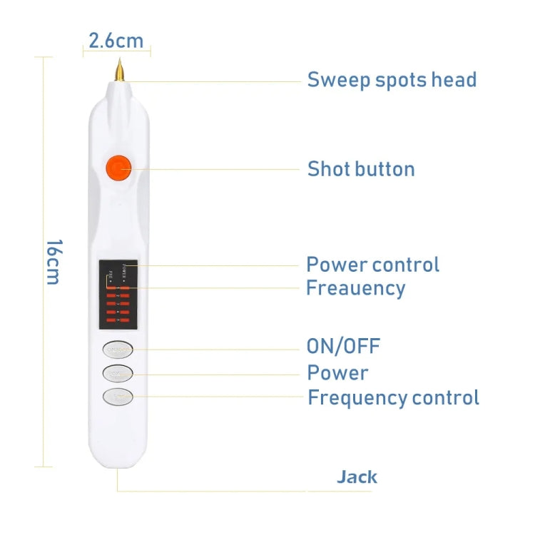 Spot Mole Pen Spot Removal Instrument Home Beauty Instrument, Spec: Charging Model UK Plug(White)