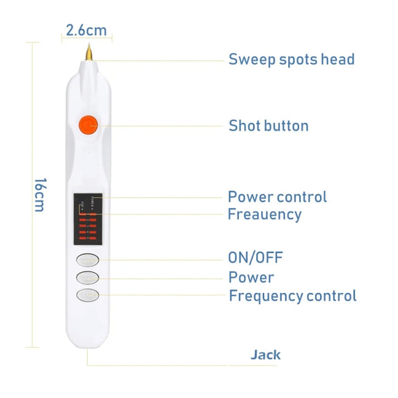 Spot Mole Pen Spot Removal Instrument Home Beauty Instrument, Spec: Charging Model UK Plug(Golden)