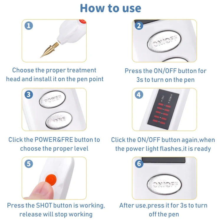Spot Mole Pen Spot Removal Instrument Home Beauty Instrument, Spec: Charging Model EU Plug(Black)