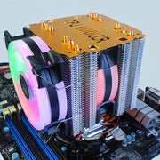 EVESKY 600 Desktop Computer 4 Copper Tube Mute CPU Cooling Fan, Color: Single Fan Without Light