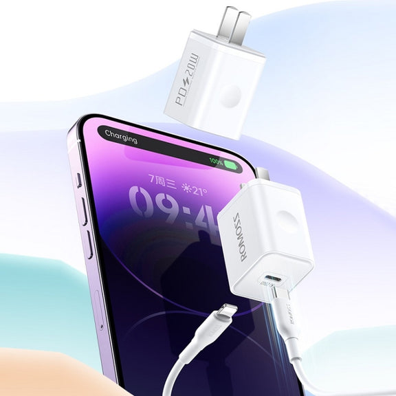 ROMOSS PD20W Fast Charger For Apple/Huawei And Xiaomi, CN Plug, Style: Single-port