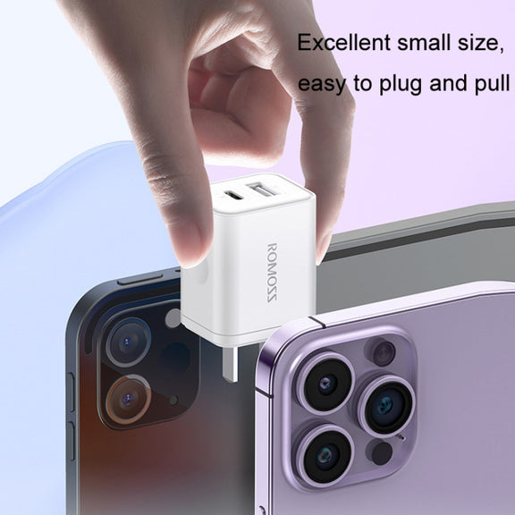 ROMOSS PD20W Fast Charger For Apple/Huawei And Xiaomi, CN Plug, Style: Single-port