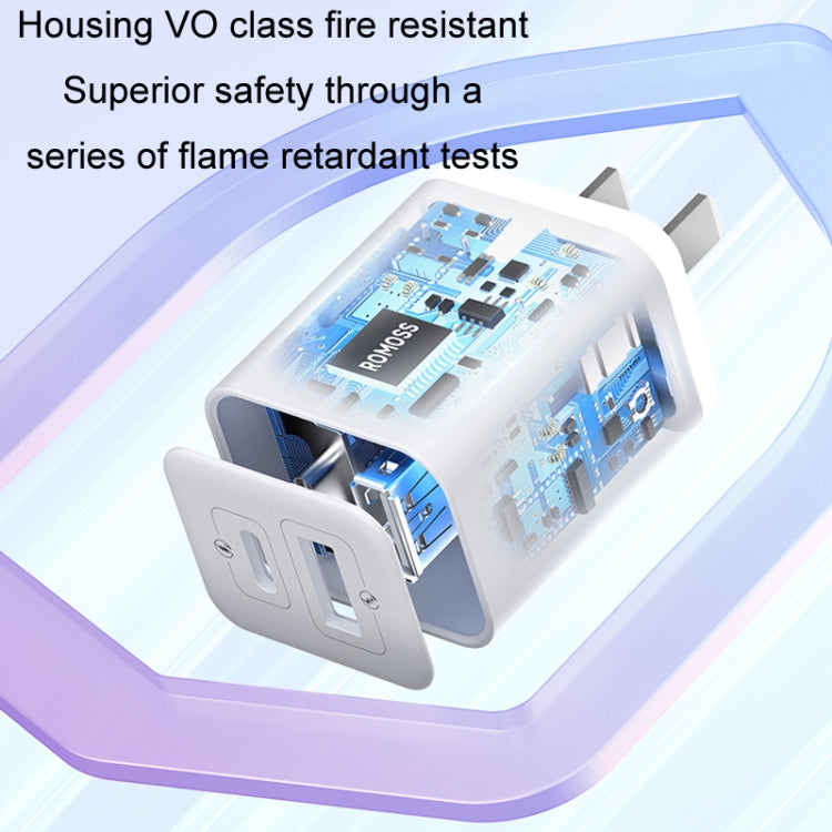 ROMOSS PD20W Fast Charger For Apple/Huawei And Xiaomi, CN Plug, Style: Single-port
