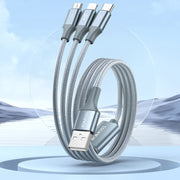 ROMOSS CB25 3 In 1 3.5A  8 Pin + Micro USB + Type C/USB-C Cable 1m(Rose Gold)