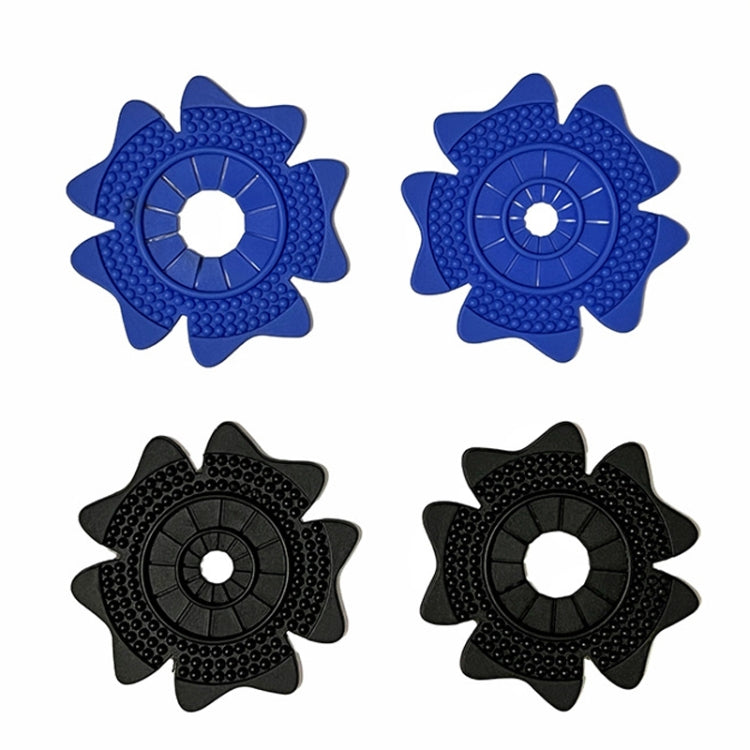 4sets Car Universal Wiper Hole Protective Cover PVC Dustproof Snowproof Wiper Pad(Black Small Hole)