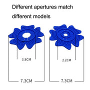 4sets Car Universal Wiper Hole Protective Cover PVC Dustproof Snowproof Wiper Pad(Blue Big Hole)