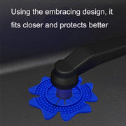 4sets Car Universal Wiper Hole Protective Cover PVC Dustproof Snowproof Wiper Pad(Black Small Hole)