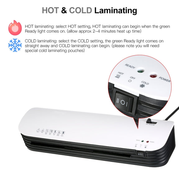 Osmile SL299 A4 Laminator Cold Hot Lamination Photo File Laminating Machine(UK Plug)